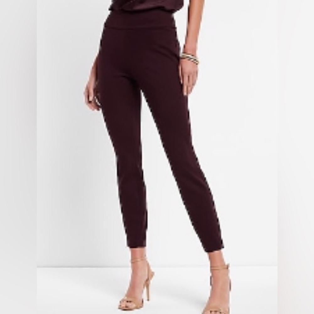 Express Women's Purple Columnist Ankle High Rise Skinny Pants M